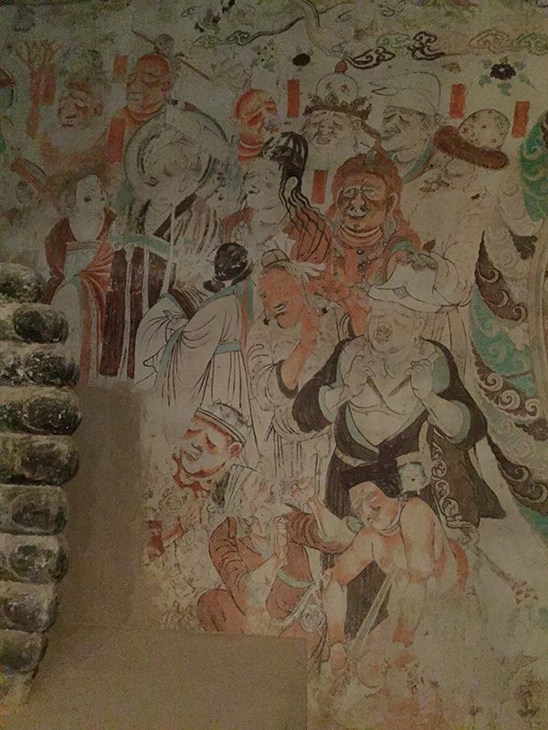 8. 釋迦涅槃像旁各國王子舉哀圖。(作者攝。2014冬)