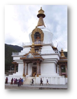 不丹廷布(Thimphu)的國家紀念佛塔 (伊娃‧西格斯提供)