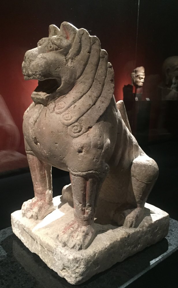 唐代石獅像，現存上海博物館（圖：駱慧瑛）。