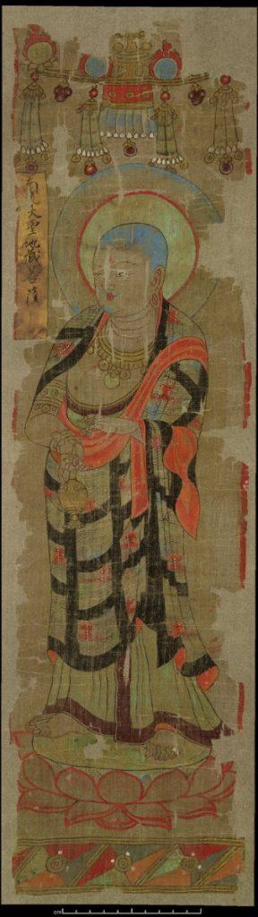 莫高窟唐代繪有地藏王菩薩像的幡（圖：英國博物館，1919,0101,0.118）