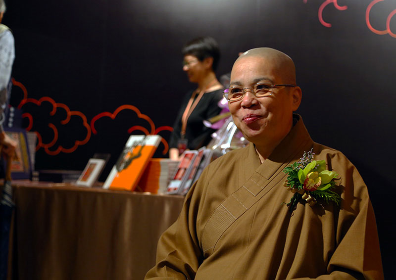 2015年法師出席「大覺藝弘佛教唐卡藝術展」。
