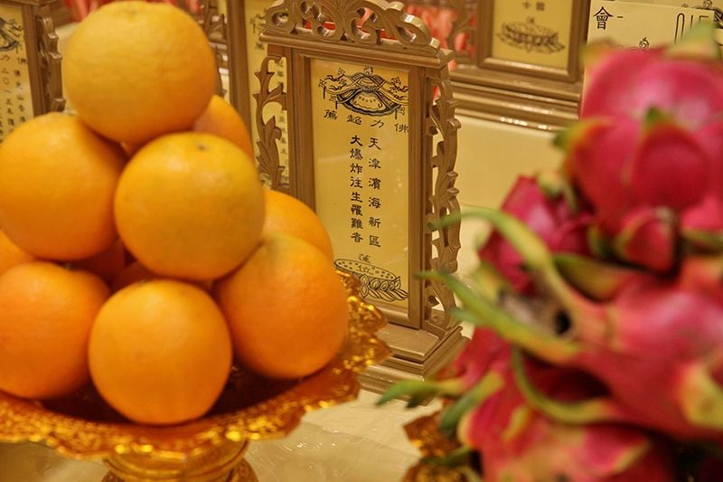 焰口法會期間適逢天津爆炸慘劇,馬上為罹難者設立牌位