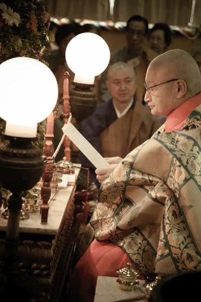日本本山僧侶遠道而來為香港佛教真言宗居士林的浴佛儀式主法。