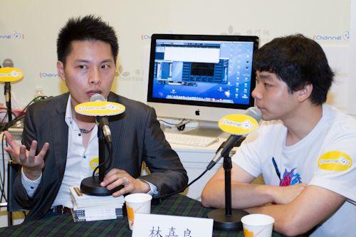 LCS學員林嘉良(右)與嘉賓主講「催眠與音樂治療‧尋找我的另一半」
