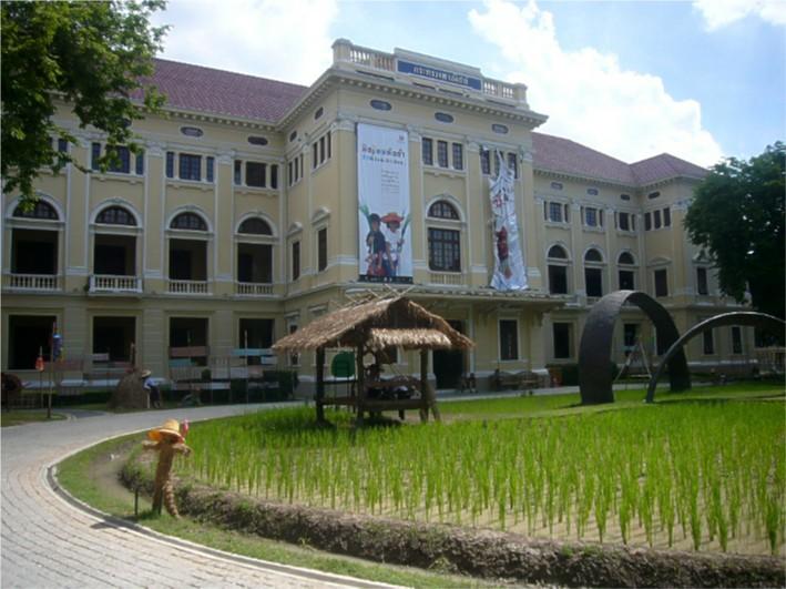 建築歐化的暹羅博物館裡展示稻米種植文化