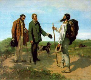 The Meeting, or "Bonjour Monsieur Courbet" , 1854, by Gustavee Courbet