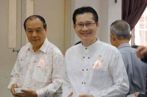 馬來西亞佛教居士總會總會長蔡明田(左）、總秘書王書優博士（右）