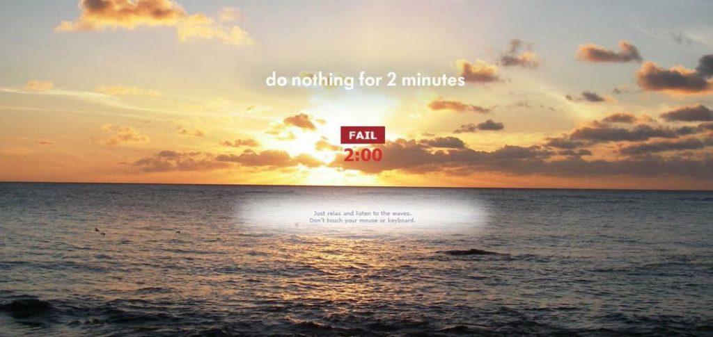 給自己安靜兩分鐘，兩分鐘內如無法安靜，就會「FAIL」！