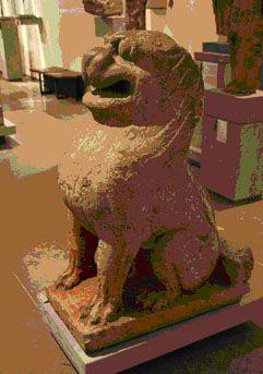 圖8: 中國唐石獅，現存於法國巴黎吉美博物館。（作者提供圖片）