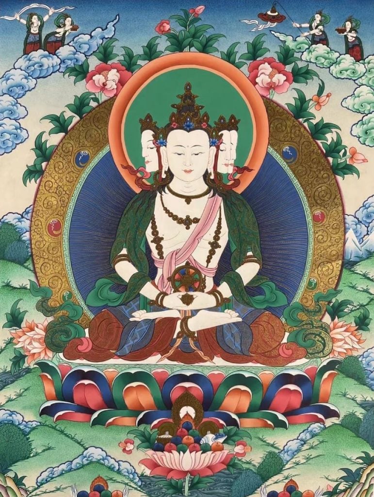 普明大日如來(西藏唐卡)