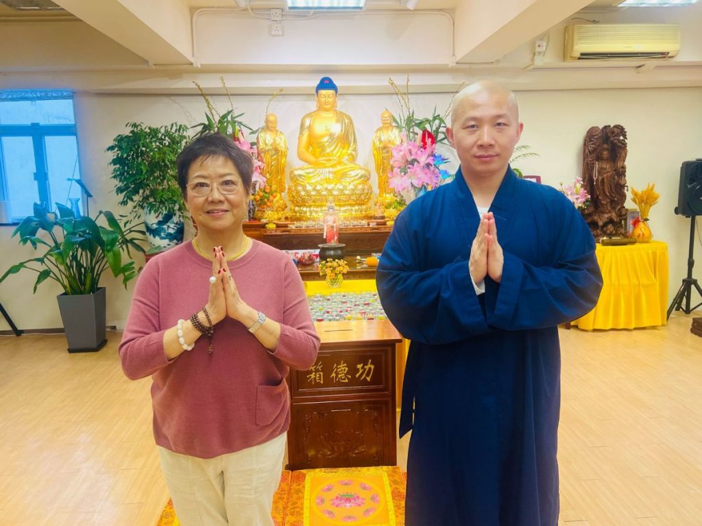 延惠法師與史賓士基金的創辦人Rose(左)多年來一直合作,將少林文化推廣給本港不同的社群,包括有特殊學習需要的學生。
