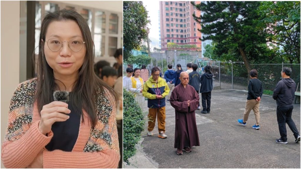 當日由智悟法師帶領行禪;曾敏儀老師認為這項活動很適合安排給學生嘗試。