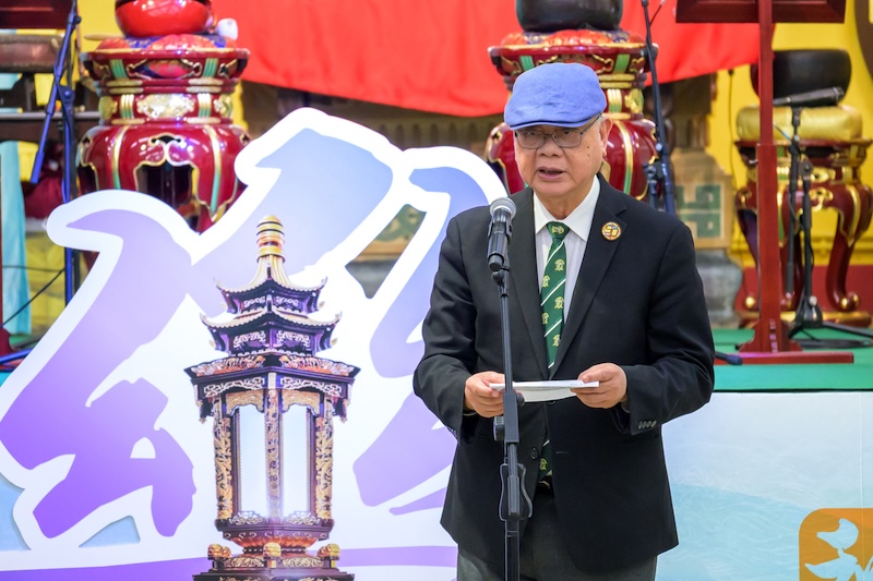 東蓮覺苑董會主席李焯芬教授在致詞時表示，十分讚嘆以梵唱來禮讚佛德。