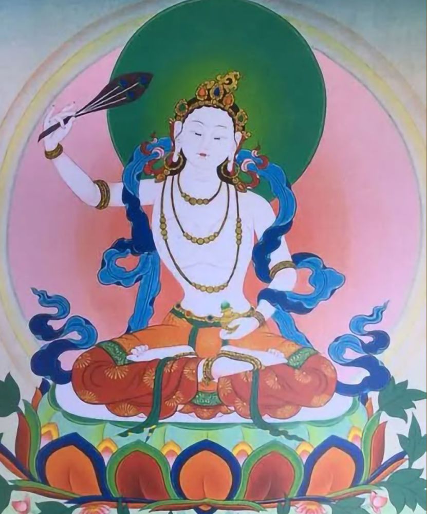藏傳一面二臂孔雀明王