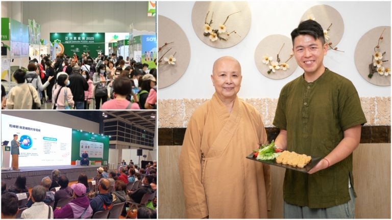善慈法師和素食教煮Ken Kwong將來到1月底的亞洲素食展會場，和大家分享傳統素食（圖：Veggie 365、亞洲素食展）。