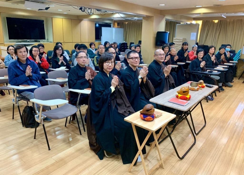 法相學會舉行的誦經活動