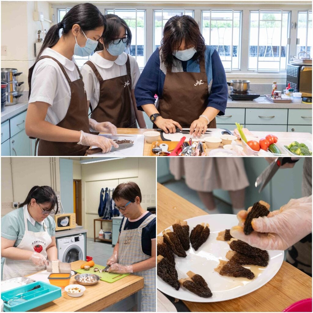 同學們在一小時內分秒必爭，將原本設計的食譜即場「還原」為美味食物（圖：Veggie 365）。