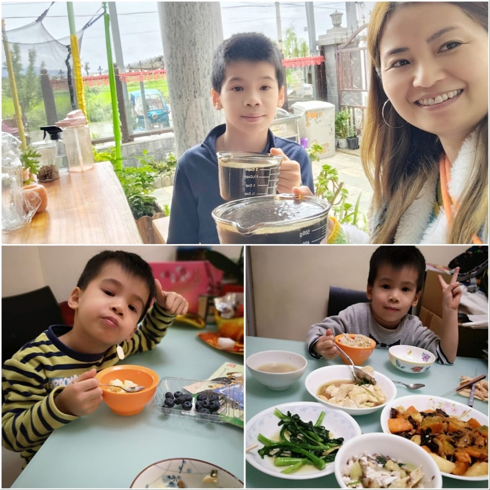 Clara和兒子一起茄素,她當年希望尋找更健康的素食方法,因此認識了生機素食(圖:受訪者提供)。