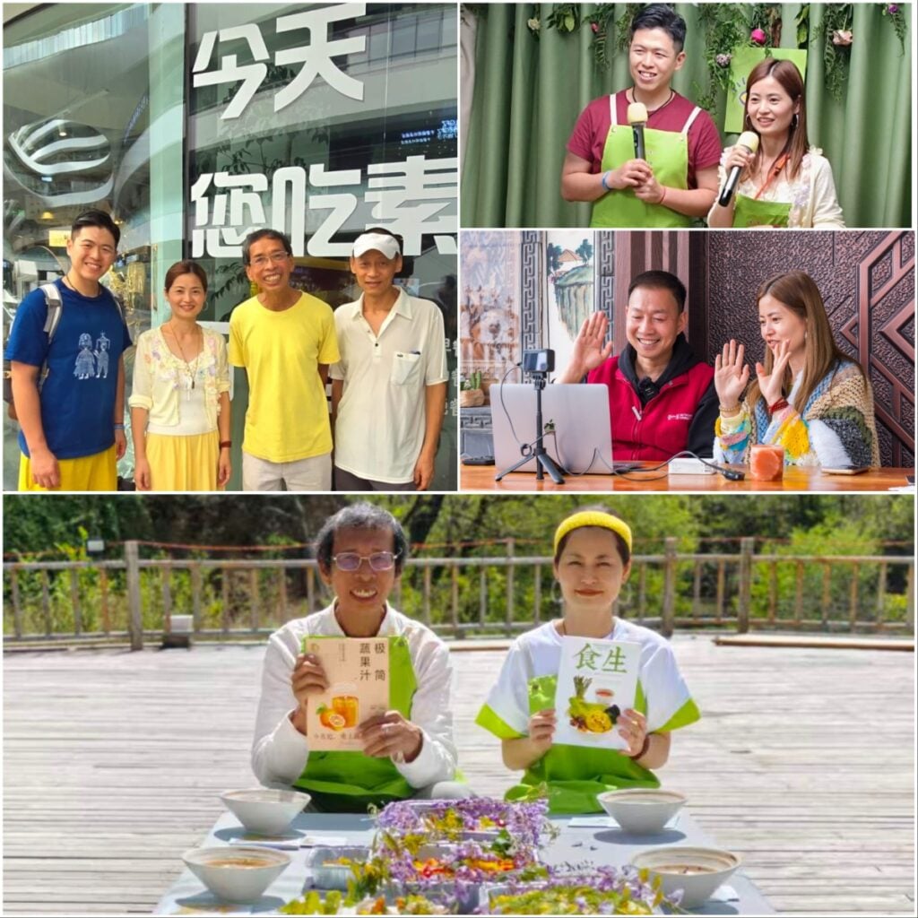 Clara過去一年,夥拍「香港食生會」團隊舉辦了不少食生推廣活動,亦曾前往其他地方,與素食及食生廚師交流(圖:受訪者提供)。