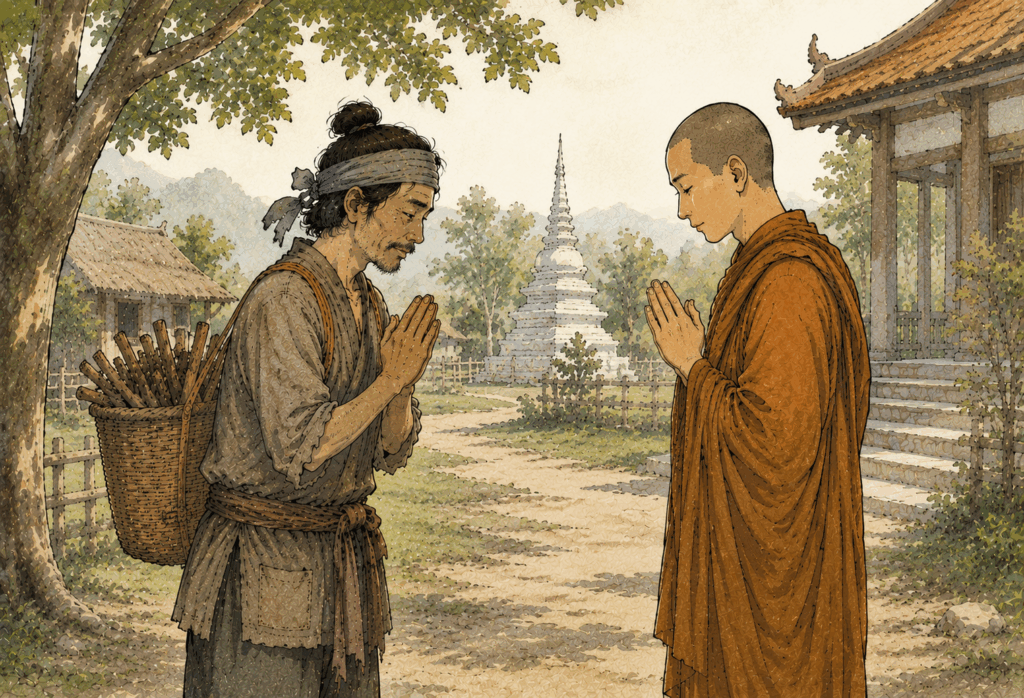 兩文錢的布施，感得九十一劫福報？《賢愚經》金財比丘的故事