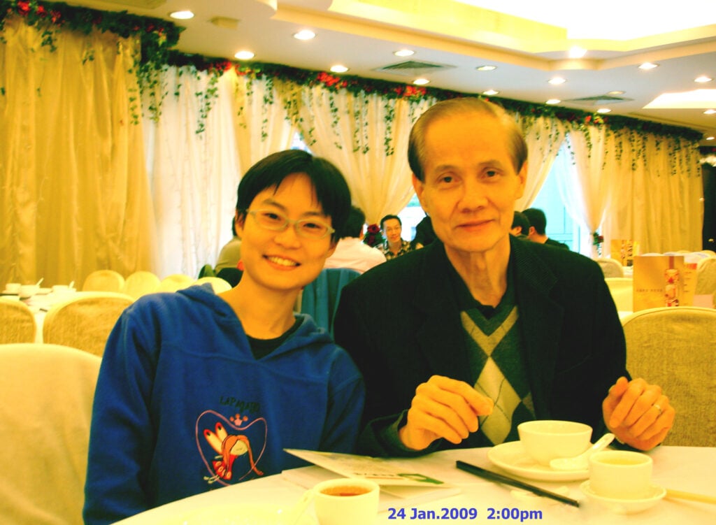 洪真如博士與黃家樹校長共餐。